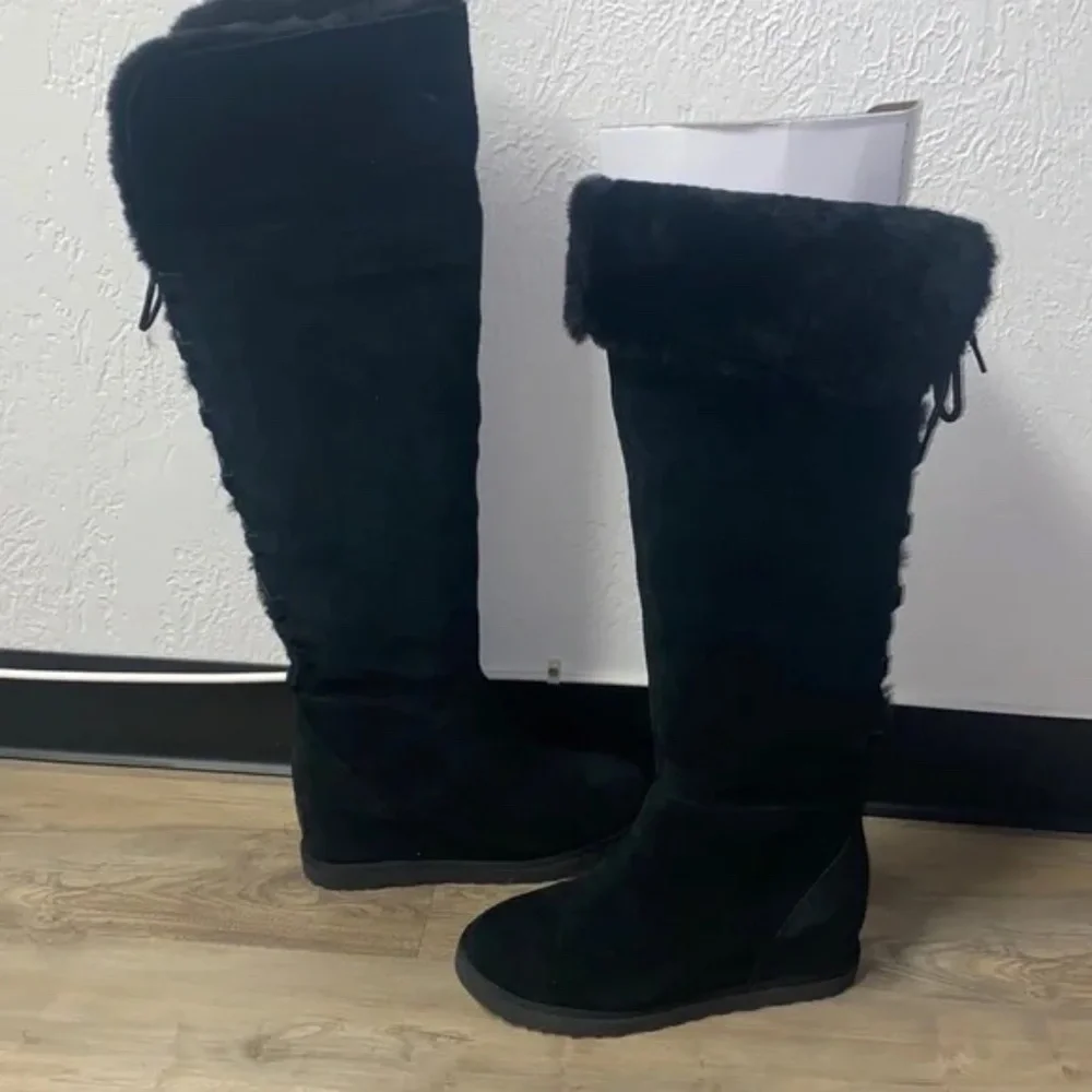 NEW UGG Over the Knee Classic Femme OTK Lace UP Wedge Heel Boots 10